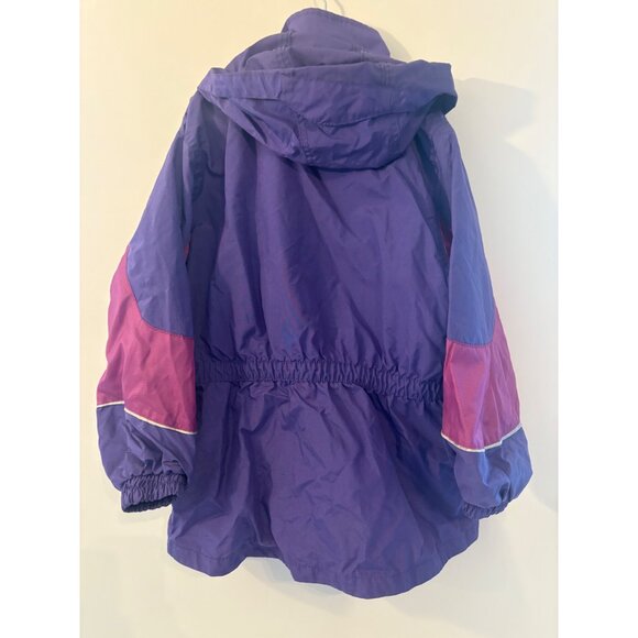 Vintage OshKosh Girls 6X Purple Pink Jacket Double Zipper, Snaps,Hood Enclosure - Picture 6 of 12
